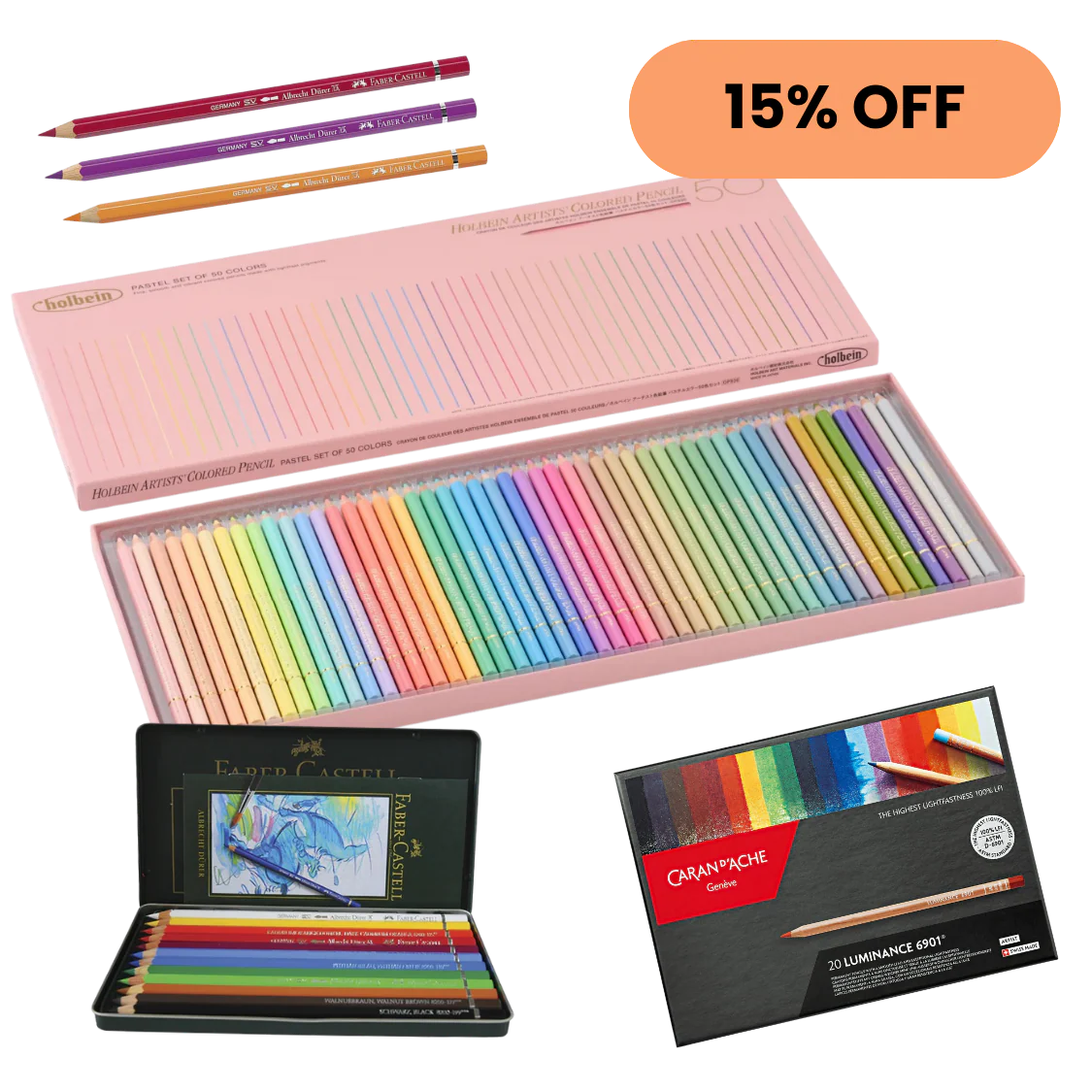 da Vinci COLINEO 4037 Acrylic & Oil Brush Set of 3 - Image 17