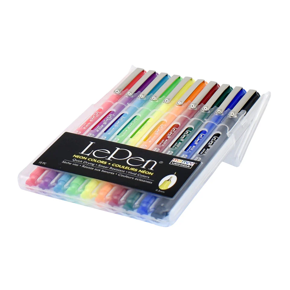 Marvy Uchida Le Pen 0.3mm Neon Set of 10 - Image 3