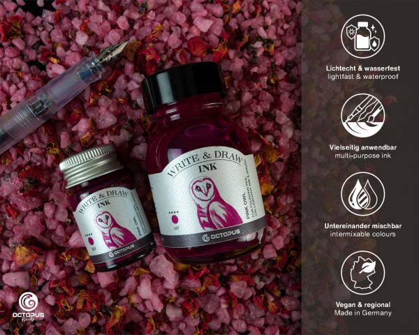 Octopus Write and Draw Ink Pink Owl 50ml - Image 2