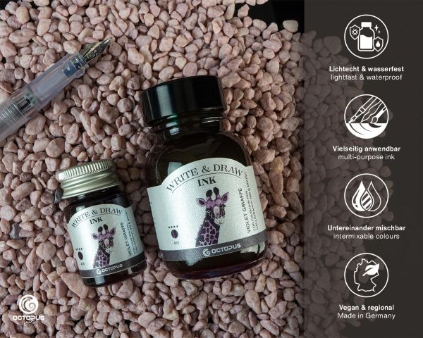 Octopus Write and Draw Ink Violet Giraffe 50ml - Image 2
