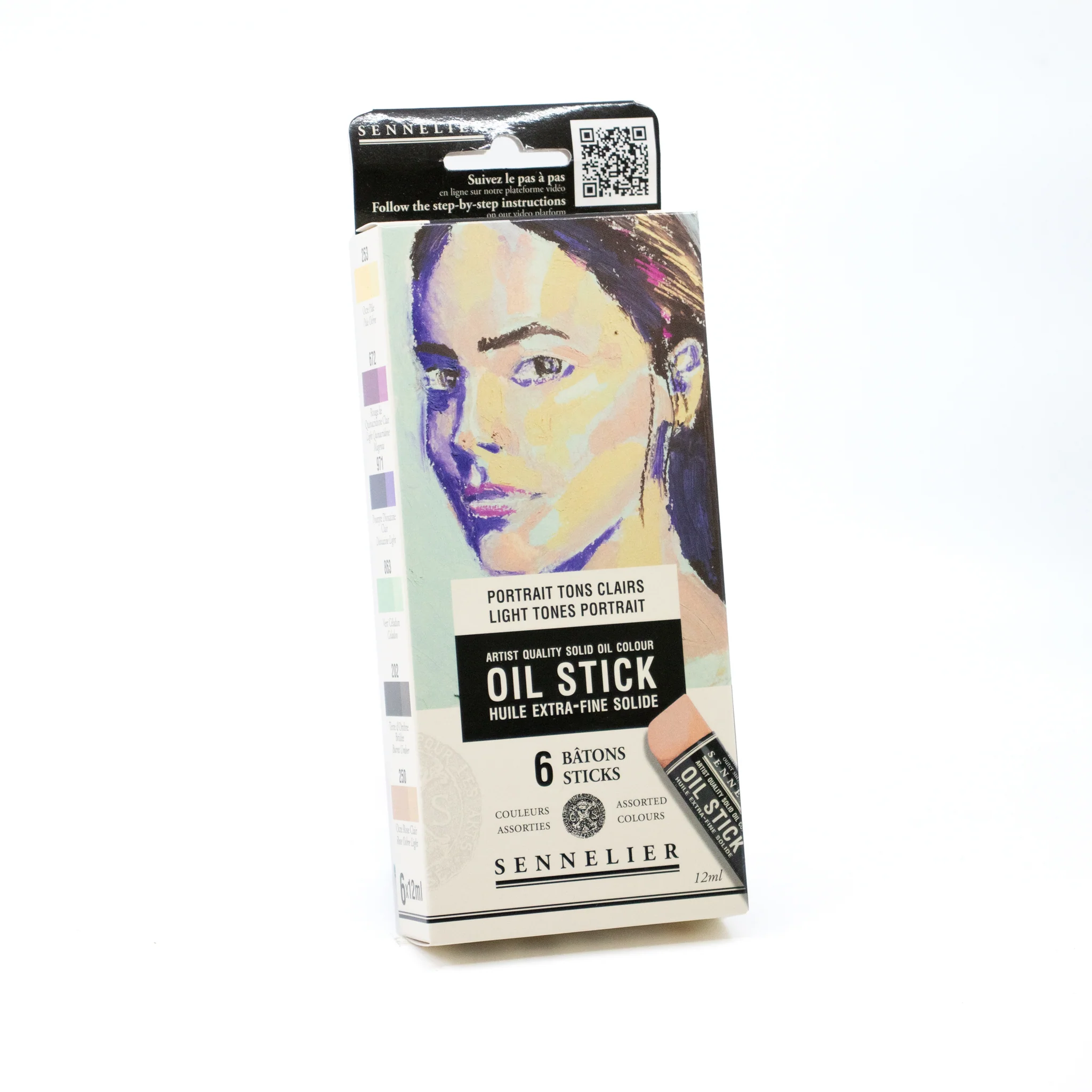 Sennelier Oil Stick Mini Set of 6 Light Tones Portrait