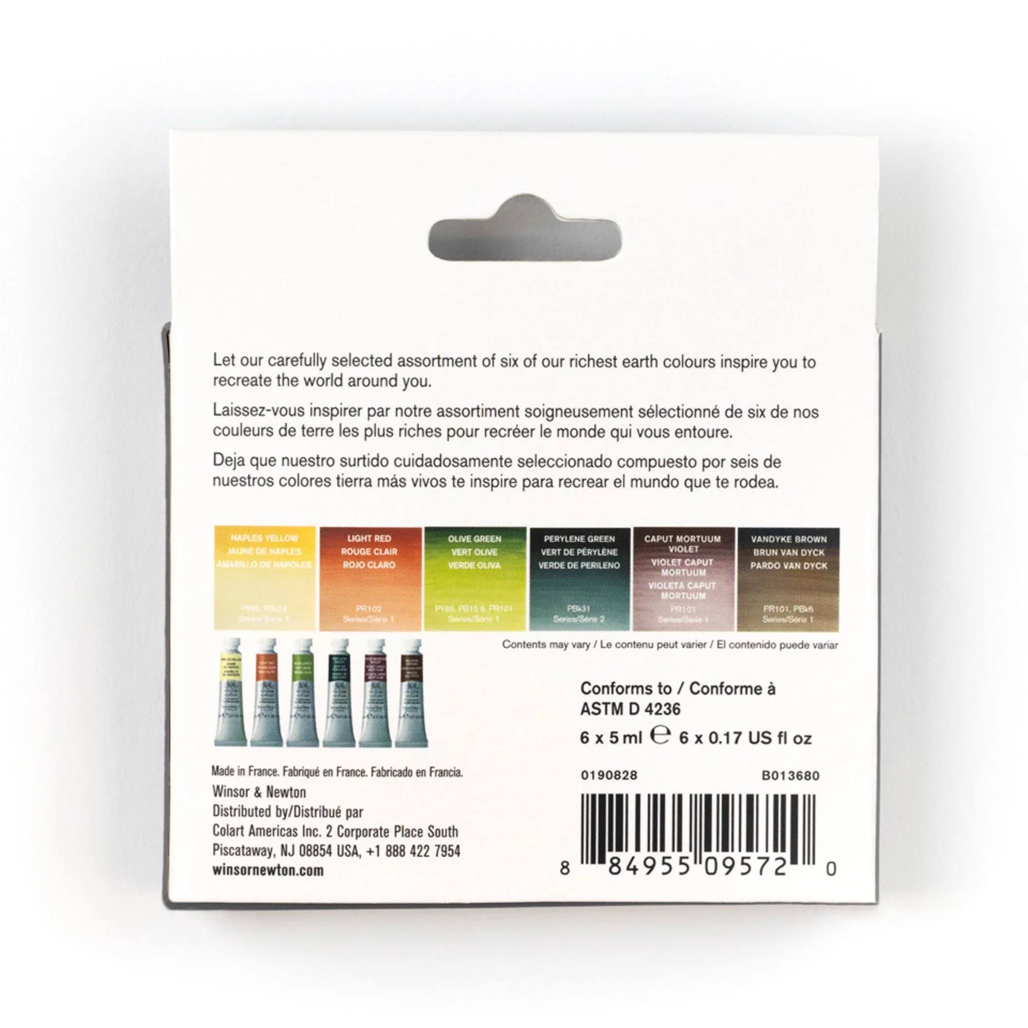 Winsor & Newton Professional Watercolour Tube Set of 6 Rich Earth Colour - Image 2