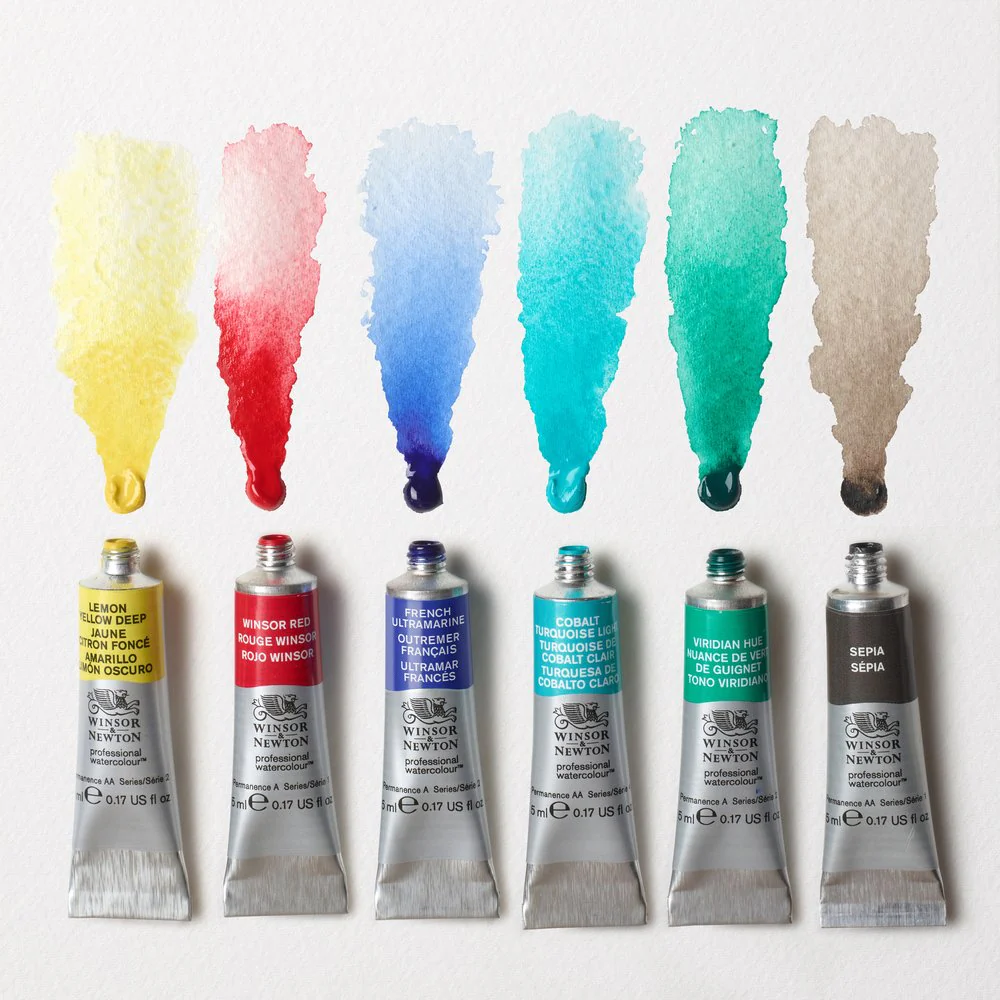 Winsor & Newton Professional Watercolour Tube Set of 6 Urban Sketching Colours - Image 2