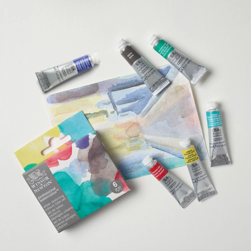 Winsor & Newton Professional Watercolour Tube Set of 6 Urban Sketching Colours - Image 7