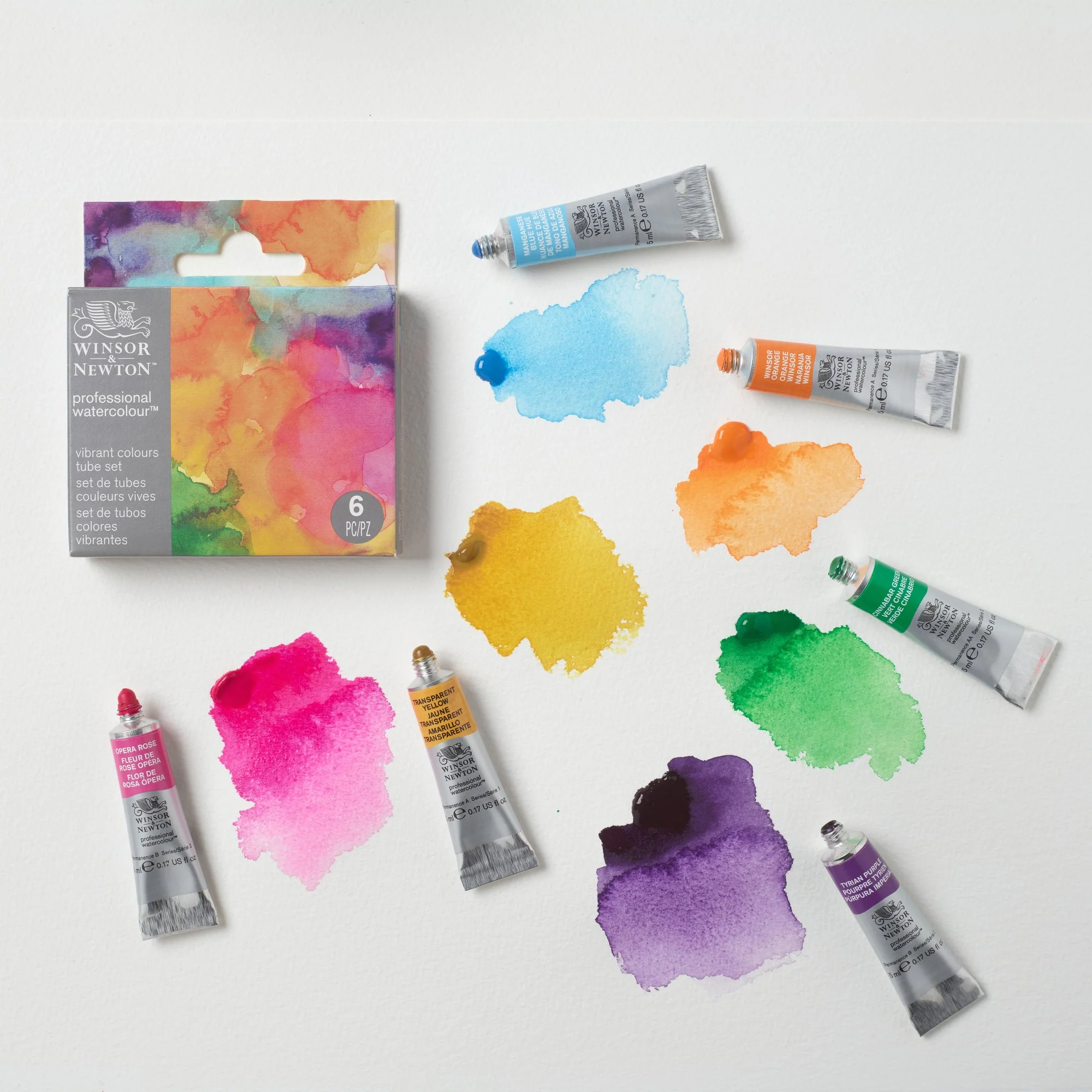Winsor & Newton Professional Watercolour Tube Set of 6 Vibrant Colours - Image 2
