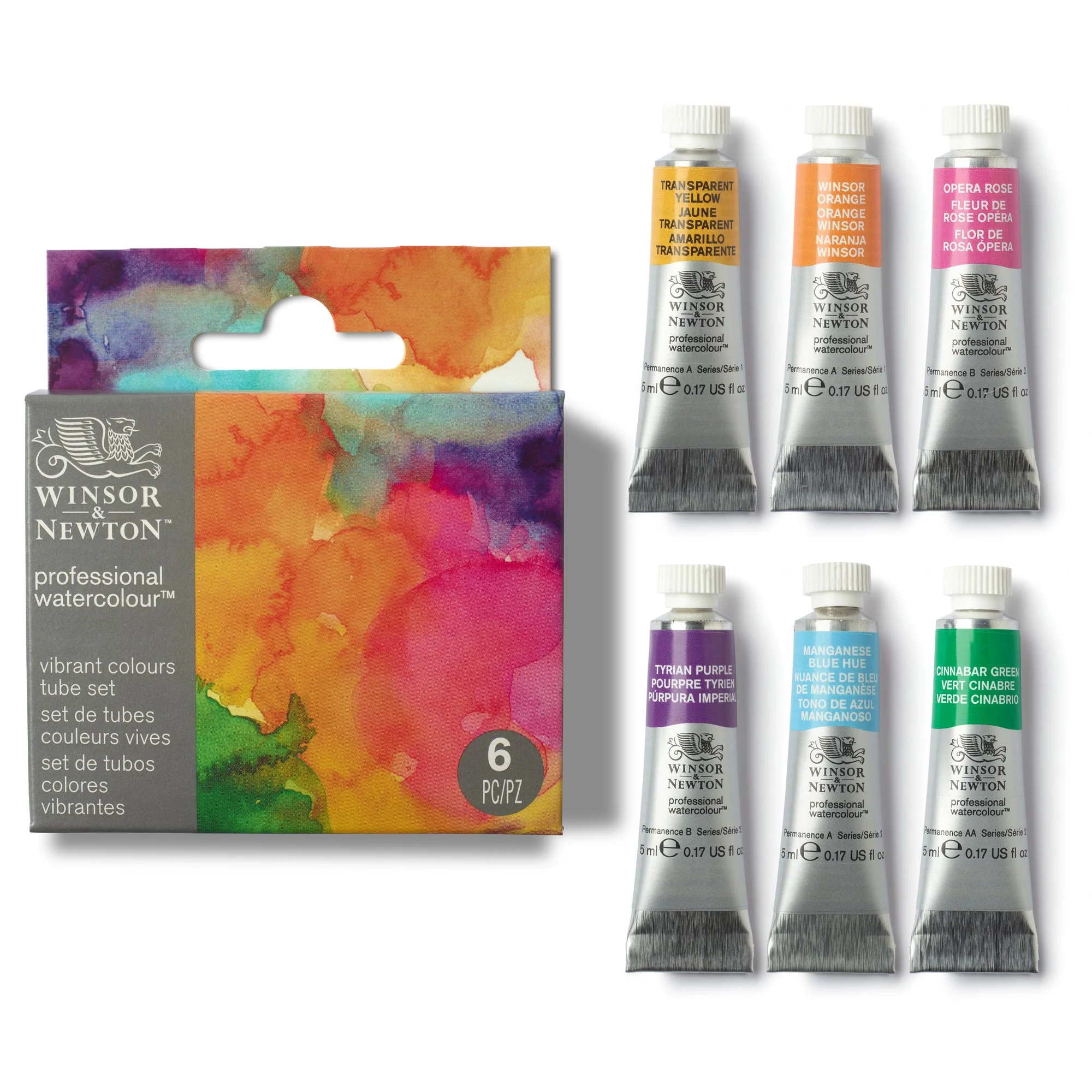 Winsor & Newton Professional Watercolour Tube Set of 6 Vibrant Colours - Image 4
