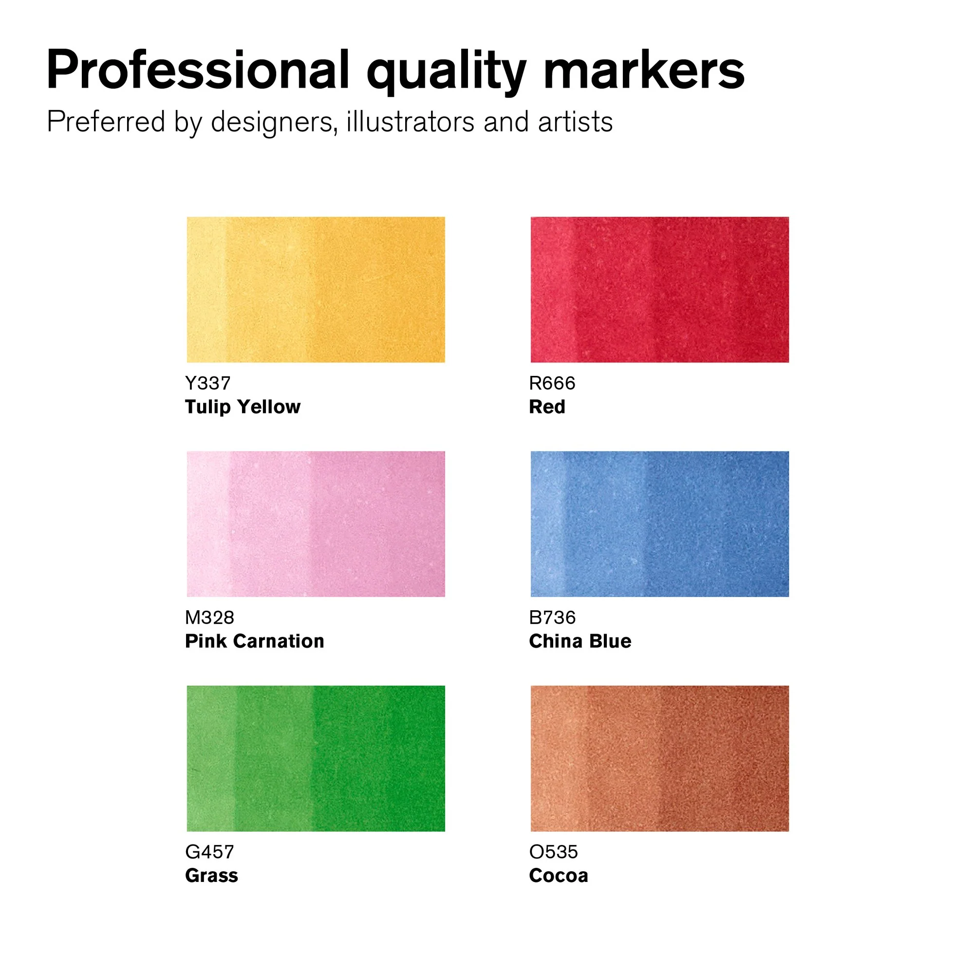 Winsor & Newton Promarker Set of 6 Mid Tones - Image 2